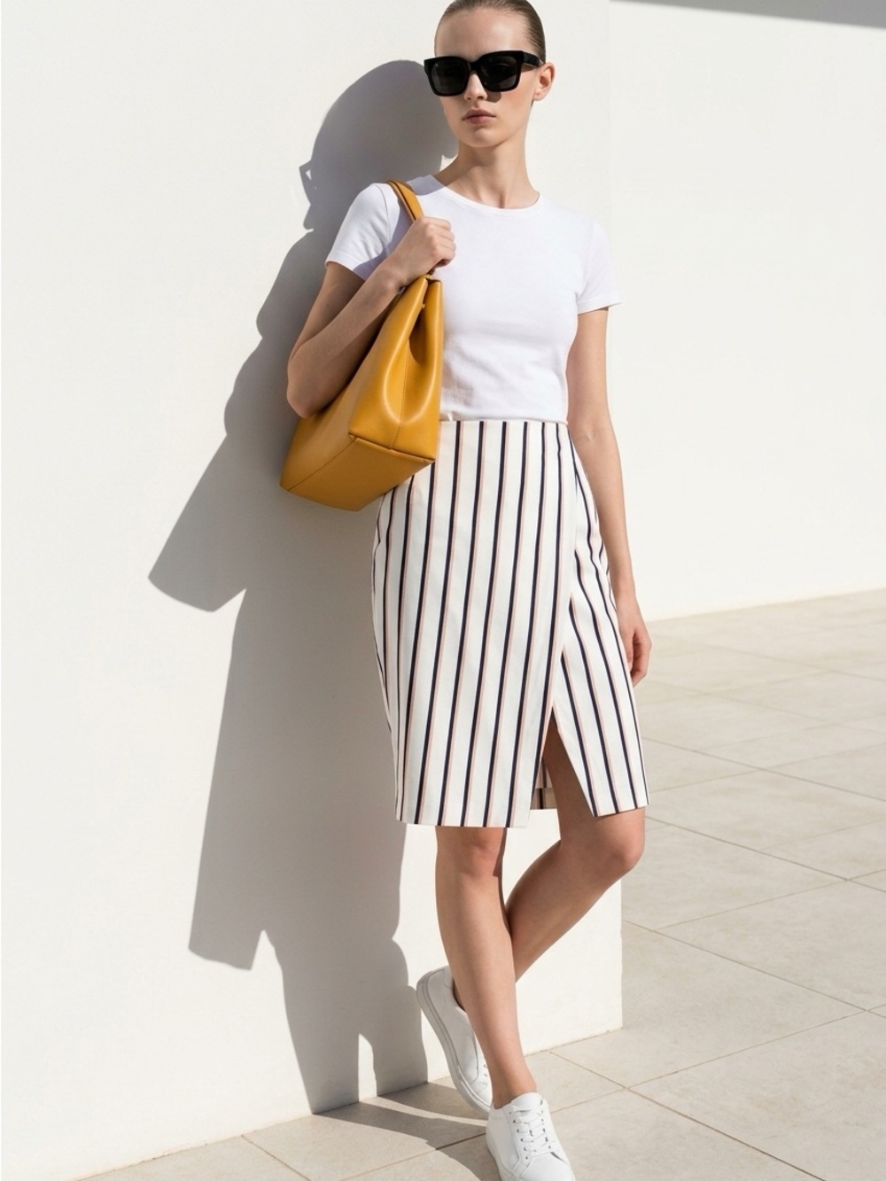 Ann Taylor Wrap Stripes  Skirt
